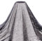 BENECREAT 3 Yard/2.74M Schwarzer Pailletten-Stern-Spitzenstoff, 1.5m Silberner Stern-Mesh-Spitzenstoff Mit Sternprägung Für Selbstgemachte Kleidung, Hochzeitskleid, 0.4mm Dick