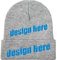 Berretto invernale Cappelli Logo Personalizzato Testo Qui per Uomo Donna Nero, grigio, Taglia unica