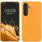 kwmobile Custodia Compatibile con Samsung Galaxy S24 Cover - Back Case per Caricatore Wireless - Antiurto e Flessibile in Silicone TPU - arancia fruttata