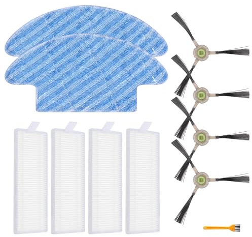 Fixbetter Kit di Accessori di Ricambio per Lefant M210B/M213S/M210S/M210/M213, per OKP Life K2/K3/K3A/K4/K5 aspirapolvere robot, 4 filtri, 2 panni per mocio, 4 spazzole laterali, 1 spazzola