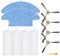 Fixbetter Accessories Kit for Lefant M210B/M213S/M210S/M210/M213, for OKP Life K2/K3/K3A/K4/K5 Robot Vacuum Cleaner, 4 Filters, 2 Mop Pads, 4 Side Brushes, 1 Clean Brush