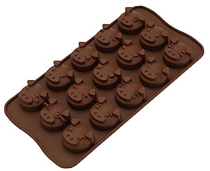 Silikon Backformen für Schokolade und Brownies, Flexibel, Kaffeefarben