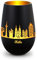 GRAVURZEILE Deko Windlicht aus Glas mit Gravur - Skyline Köln - Hochwertige 360° Lasergravur - Dekoratives Geschenk als Andenken, Souvenir oder für Sammler zum Geburtstag - Farbe: Schwarz/Gold