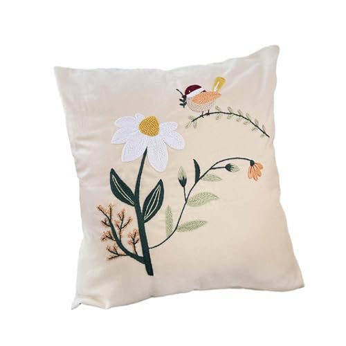 Adoorniequea Kits de coussins à broder à faire soi-même, décoration d'intérieur inachevée pour débutants adultes C, style 2