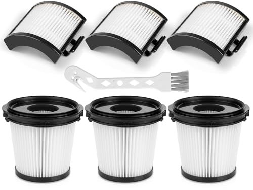 6Pack IW Series (3 Post-Motot Filters and 3 Sector HEPA Filters) Replacemet for Shark Detect Pro Cordless Auto-Empty System Anti Hair Wrap Vacuum Cleaner IW1511UK IW3510UK IW3611UKT BU3521UK