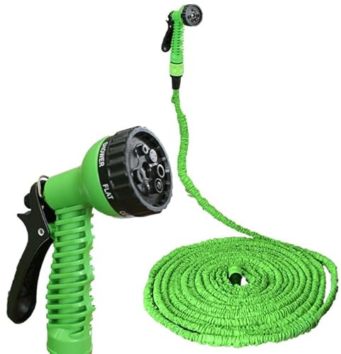 Flexibler Gartenschlauch Flexi Wasserschlauch dehnbarSchlauch Klickanschluss 30m