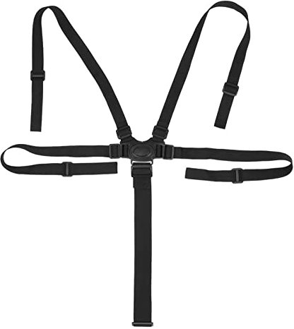 Sunicon Universeller 5-Punkt-Gurt, Babysitz-Gurt für Kinderwagen, drehbar, vollständiger Schutz, Kinder-Gurt (Black snap style)
