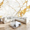 Papier Peint Intissé Texture dorée en marbre Effet 3D Tapisserie Murales Papier Peint 350 x 256 cm Muraux Photo Décoration Murale Salon Chambre