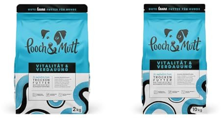 Pooch & Mutt - Vitalität & Verdauung, Getreidefreies Alleintrockenfutter für Hunde, Lachs und Süßkartoffel, 12kg