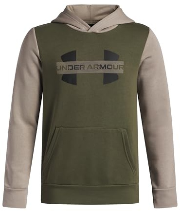 Under Armour Rival Fleece Colorblock Graphic Hoodie (Big Kids) Felpa con Cappuccio Bambini e Ragazzi (Pacco da 1)