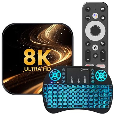 CHROX Android TV Box 14.0, 2025 TX98 PRO + 4GB RAM 64GB ROM, RK3528 CPU Quadcore 2.4Ghz/5Ghz Dual Wifi 3D 4K/8K HDR10+ Bluetooth 4.0 Smart Android Set Top Box,4GB+64GB