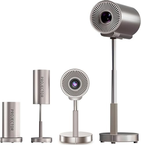 Proyector Portátil, Mini Proyector 4K con Soporte de Elevación de Altura, Últimos 2025 Proyectores con WiFi 6, 240ANSI, 10000L, Corrección Trapezoidal Automática