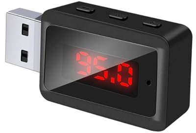 Diheohg Transmetteur FM Bluetooth 5.3 pour Voiture, Adaptateur Audio sans USB, Appels Mains avec Microphone, Stéréo HiFi pour Radio FM de Voiture