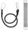 LangRay Spanngummi mit Karabiner, Expander mit Haken Gepäckspanner Gummiband Spanngurte Schwarz Gummiseil Spannseil Gummispanner für Gepäck Sonnensegel Fahrrad Tarps (4pcs 60cm)