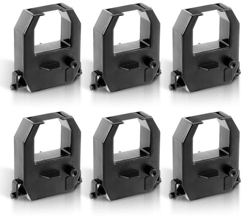 Gosknor 6 Stück Zeituhr Farbbänder, Zeituhr Tintenbänder als Ersatz Passend für alle Modelle der Amano PIX- und TCX-Serie und Amano BX-6000 EX-9000 EX-9500 CP-3000 NS5100 TS-3000i TS-4000i