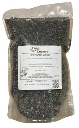 Crotalaria juncea para sembrar 1 kg. Leguminosa forrajera de rápido crecimiento con porte alto.