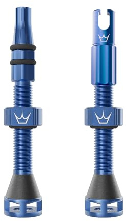 Peaty's Holeshot Fast Flow Tubeless Ventil - Hochdurchfluss-Design mit Anti-Verstopfungsfunktion für Dichtmittel, Schnelle Reifenmontage, 7075-Aluminium, MTB-kompatible Fahrrad Ventile, 42mm Navyblau