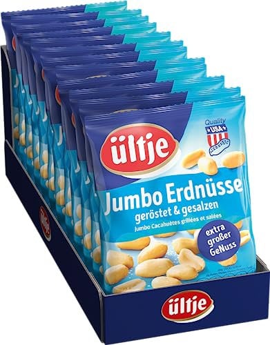 ültje Jumbo Erdnüsse geröstet & gesalzen, 12er Pack (12 x 200 g)