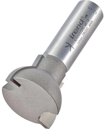 Trend Glazing Bar Scribe Router Cutter, 1/2 Inch Shank, 28.5mm Cut | Designed For Accurate Glazing Bar Scribing With 28.5 mm Cut Diameter, 20 mm Cut Length And 17 mm Radius, 6/51X1/2TC