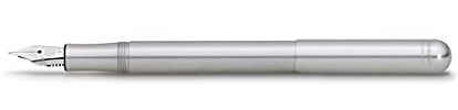 Kaweco Liliput Silver Fountain Pen I Exclusive Fountain Pen for Ink Cartridges Including Retro Metal Box I Fountain Pen 12.5 cm I Nib Width: B (Width)