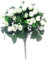 Luscious Artificial Silk Cream / Ivory Rose bush - 60 Heads with Gyp - Wedding Grave Home Decoration