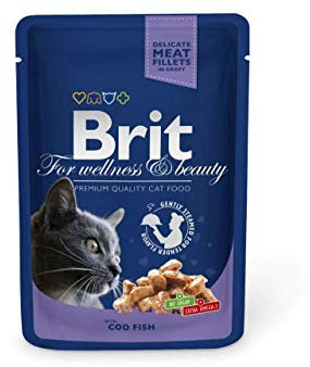 fish BRIT Premium Cat Adult Cod dorsz saszetka 100g