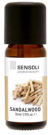Sensoli Sandalwood Essential Oil 10ml - Pure and Natural Essential Oil for Aromatherapy and Diffusers
