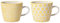 Bloomingville Tassen mit Henkel Isabella Retro Kaffeetasse Teetasse Vintage dickwandige ø 9,5 x H 8 cm, gelb, Keramik, 2er Set, fasst ca. 280 ml