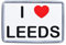 I Love Leeds - Small Plastic Fridge Magnet