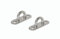 Chapuis - Lot de 2 Platines à Œil - Acier Inoxydable - 714 kg - Diamètre Fil 8 mm - Entraxe 20 mm - Dimensions Platine 80 x 26 mm - aux Normes de Sécurité