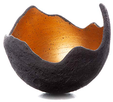 Handgefertigte Lichtschale in Gold (Größe S - 15cm) – Exklusiv von Stoamandal