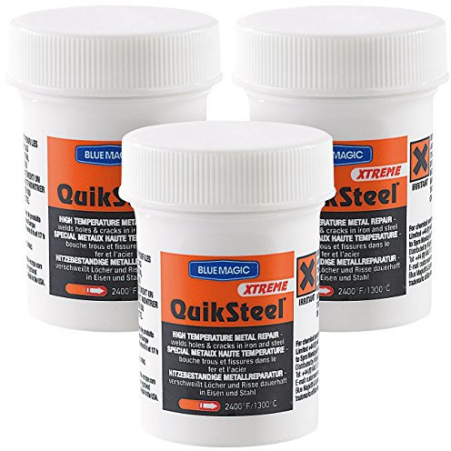 BLUE MAGIC 3er-Set QuikSteel Kaltschweißmasse für Metalle, hitzebeständig