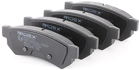 RIDEX Bremsbeläge Satz Bremsklötze Bremssteine Set Hinten ohne Zubehör | Low-Metallic 402B0798