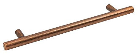 FITTINGSCO Copper T-Bar Pull Cabinet Handles, 128 / 160mm Hole Centre Fixings (128mm Hole Centres)