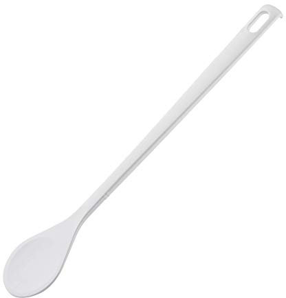 FACKELMANN 24277 Kochlöffel RUND BLANCA 31CM HÄNGBAR, Kunststoff, weiß