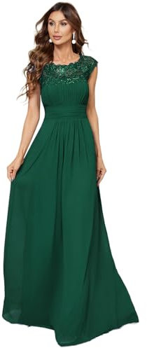 Ever-Pretty Robe de Soirée Demoiselle d'honneur Longue Femme 52 Vert Foncé