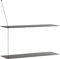 Woud - Wandregal, Regal - Stedge - Eichenholz - schwarz - 120 x 22 x 80 cm