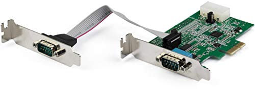 StarTech.com 2 Port Serielle PCIe RS232 Adapter Karte - Serielle PCIe RS232 Host Controller Karte - PCIe auf seriell DB9 - 16950 UART - Nidrig Profil Erweiterungskarte - Windows & Linux (PEX2S953LP)