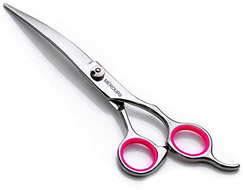 Haustier Hundepflege Schere,Hochleistungs Titan Beschichtetes Edelstahl Hundesalon Trimmer Ausdünnung/Gerade/Gebogene Schere Down Curved Scissors