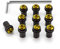 10 St. Alu Windschild Schrauben M4 mit Gummi Gold