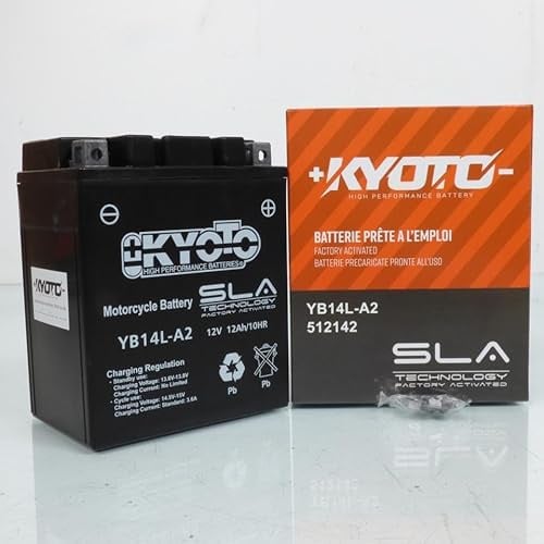 Kyoto - Batteria per moto Triumph 900 Legend TT 1998-2001 YB14L-A2 SLA / 12V 14Ah