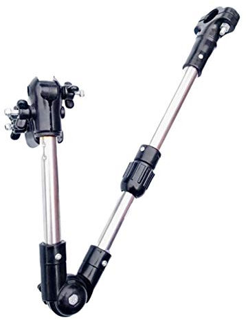 Schirmhalter Regenschirm Halterung Verstellbar,Ausziehbarer Schirmständer Rollator Teleskopisch Schirmständer für Fahrrad/Rollstuhl/Kinderwagen/Angeln/ MTB Rollator Rollstuhl Golf Trolleys (Falten)