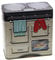 POWERHAUS24 Blechdose in Retro-Stil Backofen Backprofi, Keksdose, Aufbewahrung, ca. 18 cm x 19 cm x 10,5 cm, Backrezept