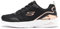 Skechers SKECH-AIR DYNAMIGHT THE HALCYON, Scarpe da Ginnastica Donna, Black Mesh Rose Gold Trim, 40 EU