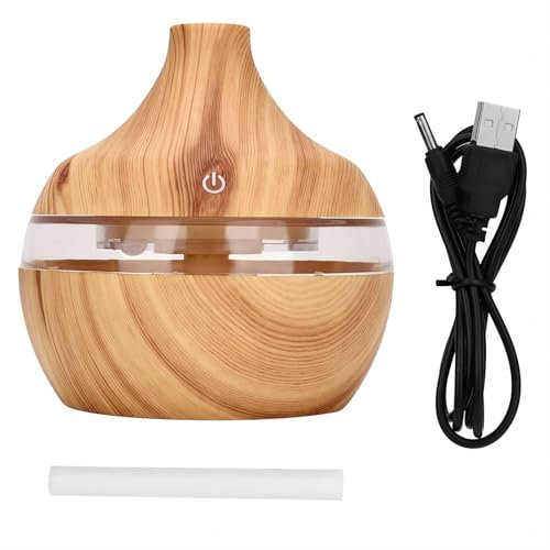 VIFERR Diffuseur Huiles Essentielles 300ml, Mini Portable Humidificateur d'air Chambre Electrique Arrêt Automatique Diffuseur d'arômes ave 7 LED de Couleur pour Hambre Maison Yoga Bureau Spa