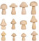 12 Stück Holzpilze Zum Bemalen Und Basteln - Diy Miniatur Ornamente Für Feengarten, Tortenfiguren, Kinderzimmer Dekoration Und Kreative Freizeitgestaltung