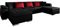 Mirjan24 Ecksofa Wicenza, Design Big Sofa Eckcouch Couch, mit Schlaffunktion Bettfunktion, Wohnlandschaft, U-Form, Große Farbauswahl (Kronos 07 + Kronos 02)