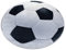 rugsx Kinderteppich Bambino Waschteppich Fußball, für Kinder Anti-Rutsch - schwarz/weiß Kreis 160 cm