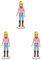 CRAZE BIBI und Tina Figuren STEHENDE BIBI Bibi Blocksberg Spielzeug zum Sammeln und Spielen beweglich mit Sitzfunktion Pony Bauernhof Spiele ab 3 Jahre 29923, 3er Pack