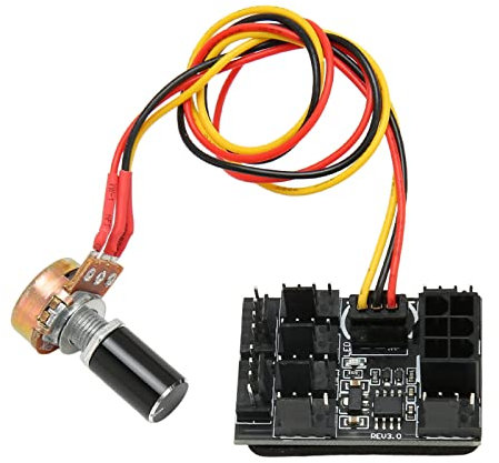 Estink 12V 8-Kanal-Gehäuselüfter-Drehzahlregler, PWM-Lüfter-Hub-Controller, CPU-Lüfter-Hub PC-Lüfter-Controller, Stabile Paste, für 4-polige 3-polige Lüfter